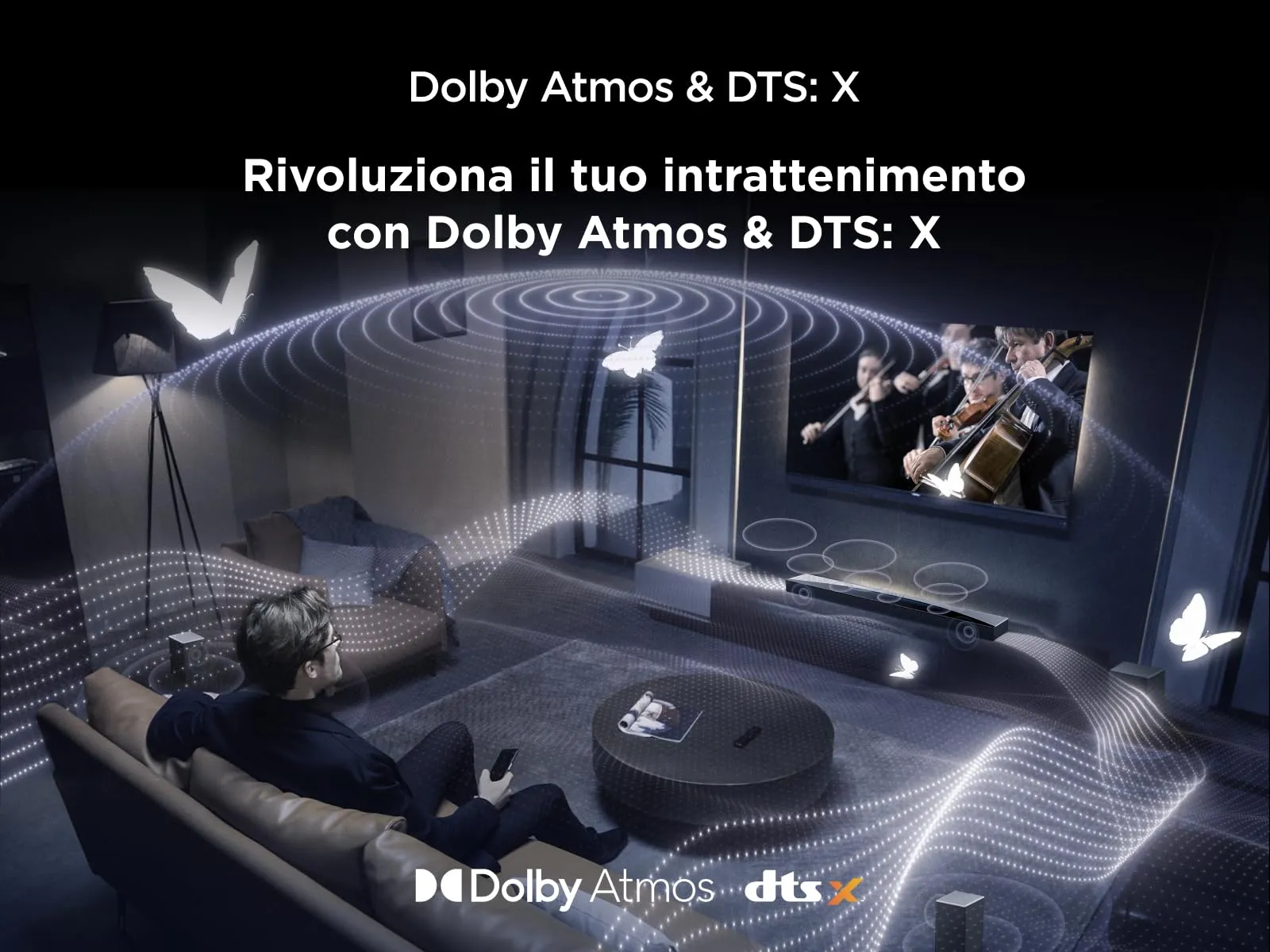TCL Q85H Pro 7.1.4 Channel Soundbar, 860W, Dolby Atmos, DTS:X, Bluetooth 5.1, HDMI 2.1 Passthrough - immagine 9