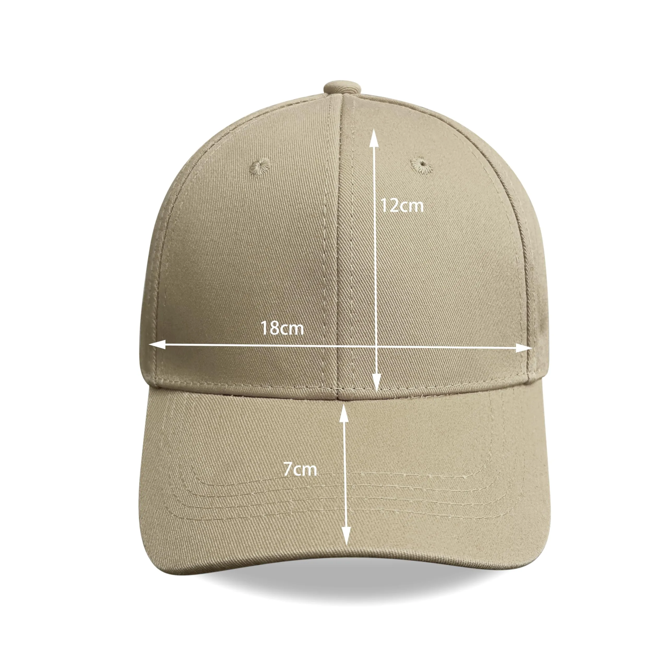 Bella Accessori Cappellino Baseball Regolabile Unisex in Cotone, Beige Scuro - immagine 4