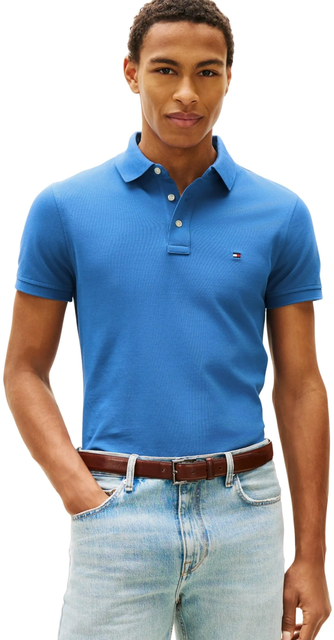 Tommy Hilfiger Polo 1985 Slim Fit, Blue Orbit, XXL - immagine 1