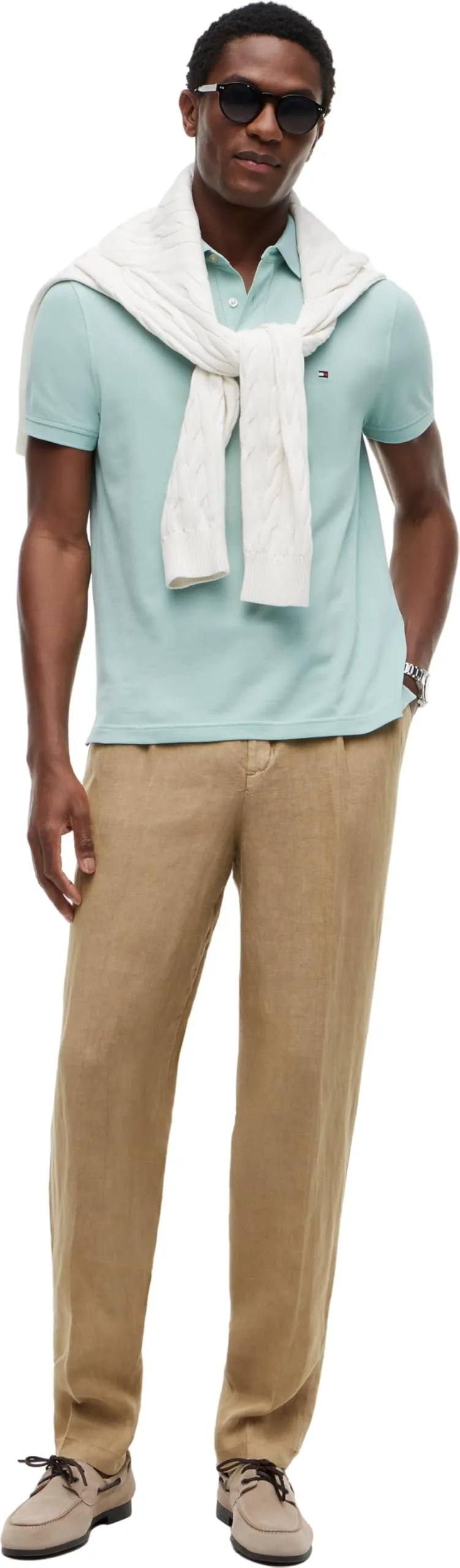 Tommy Hilfiger 1985 Regular Fit Polo Shirt, Green (Crushed Mint), S - immagine 5