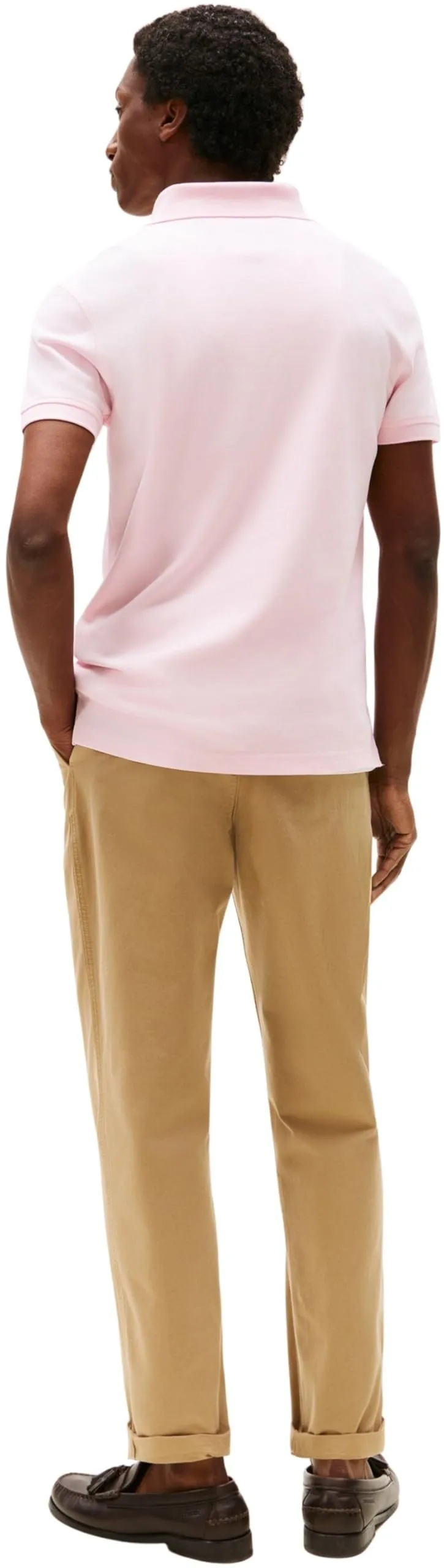 Tommy Hilfiger Uomo Maglietta Polo Maniche Corte 1985 Slim Fit, Pink Lily, L - immagine 2
