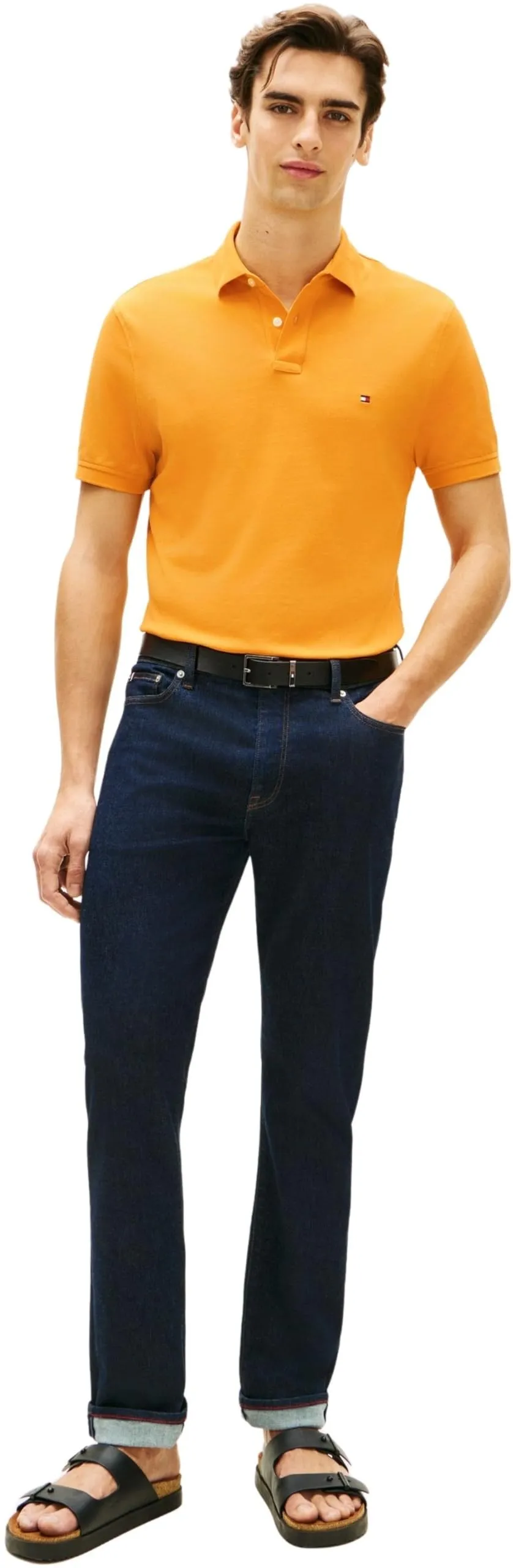 Tommy Hilfiger 1985 Regular Fit Polo Shirt, Orange Flash, L - immagine 5