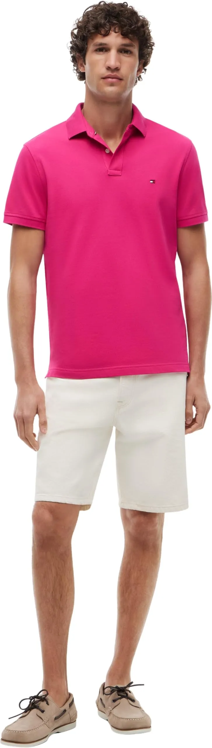 Tommy Hilfiger 1985 Regular Fit Polo Shirt, Eccentric Magenta, XS - immagine 5