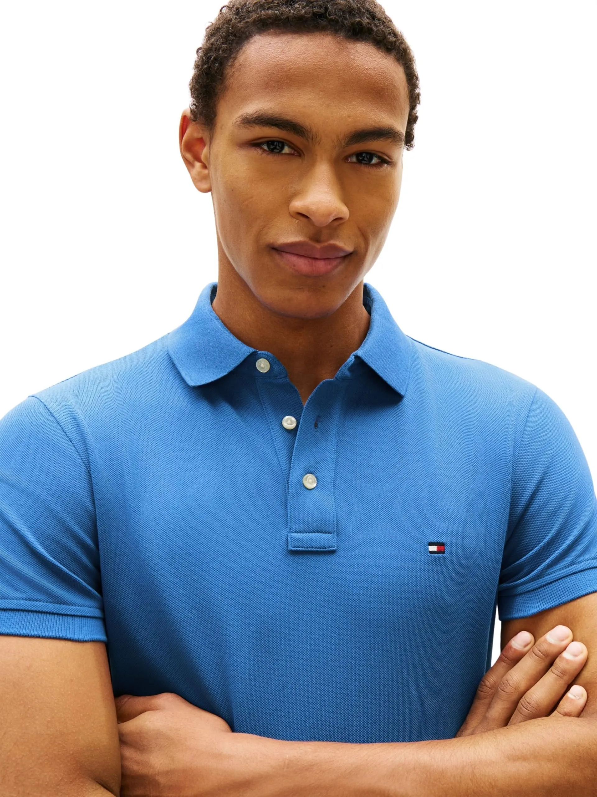 Tommy Hilfiger 1985 Slim Fit Polo Shirt, Blue Orbit, M - immagine 3