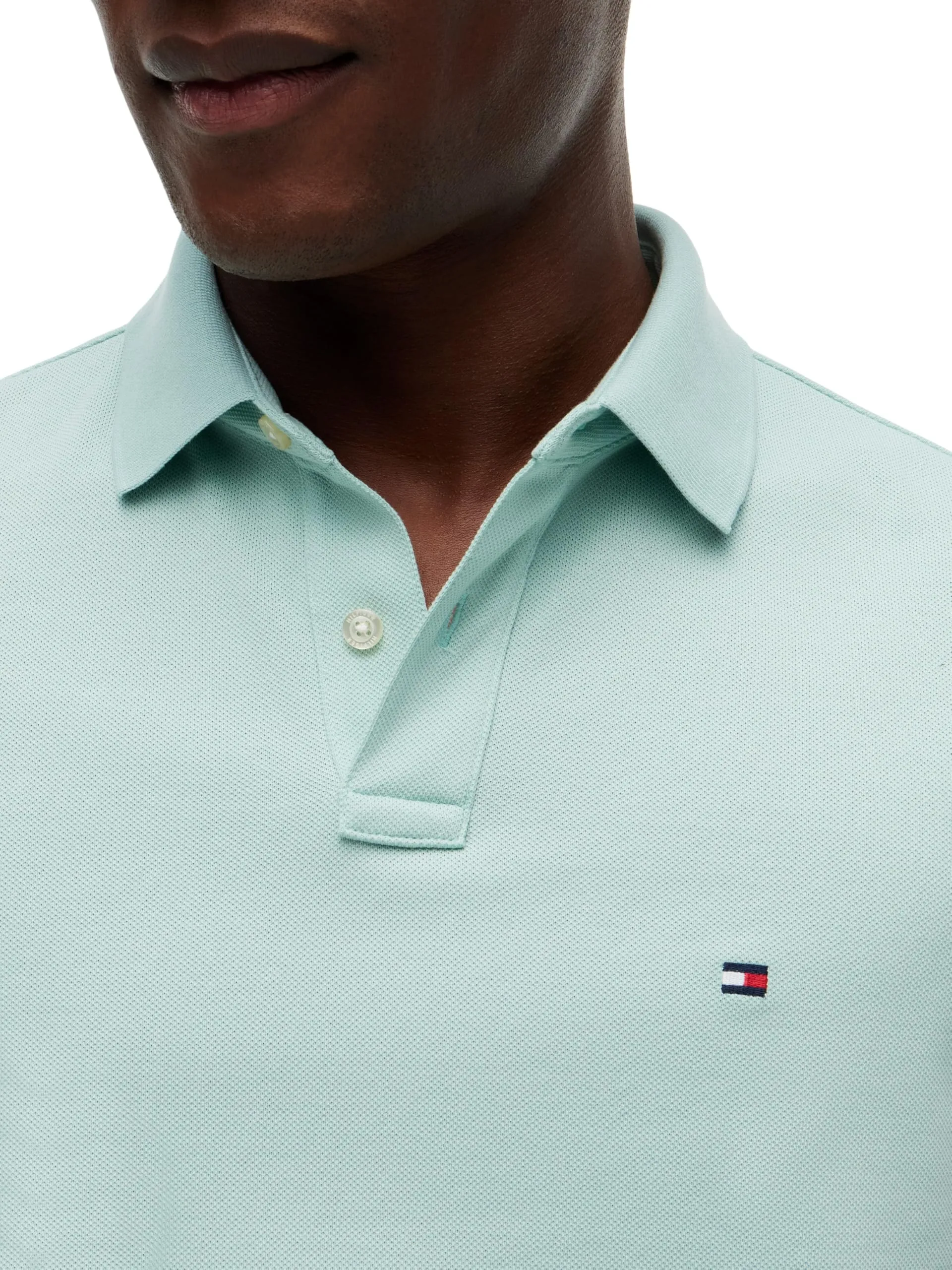 Tommy Hilfiger 1985 Regular Fit Polo Shirt, Green (Crushed Mint), XL - immagine 4