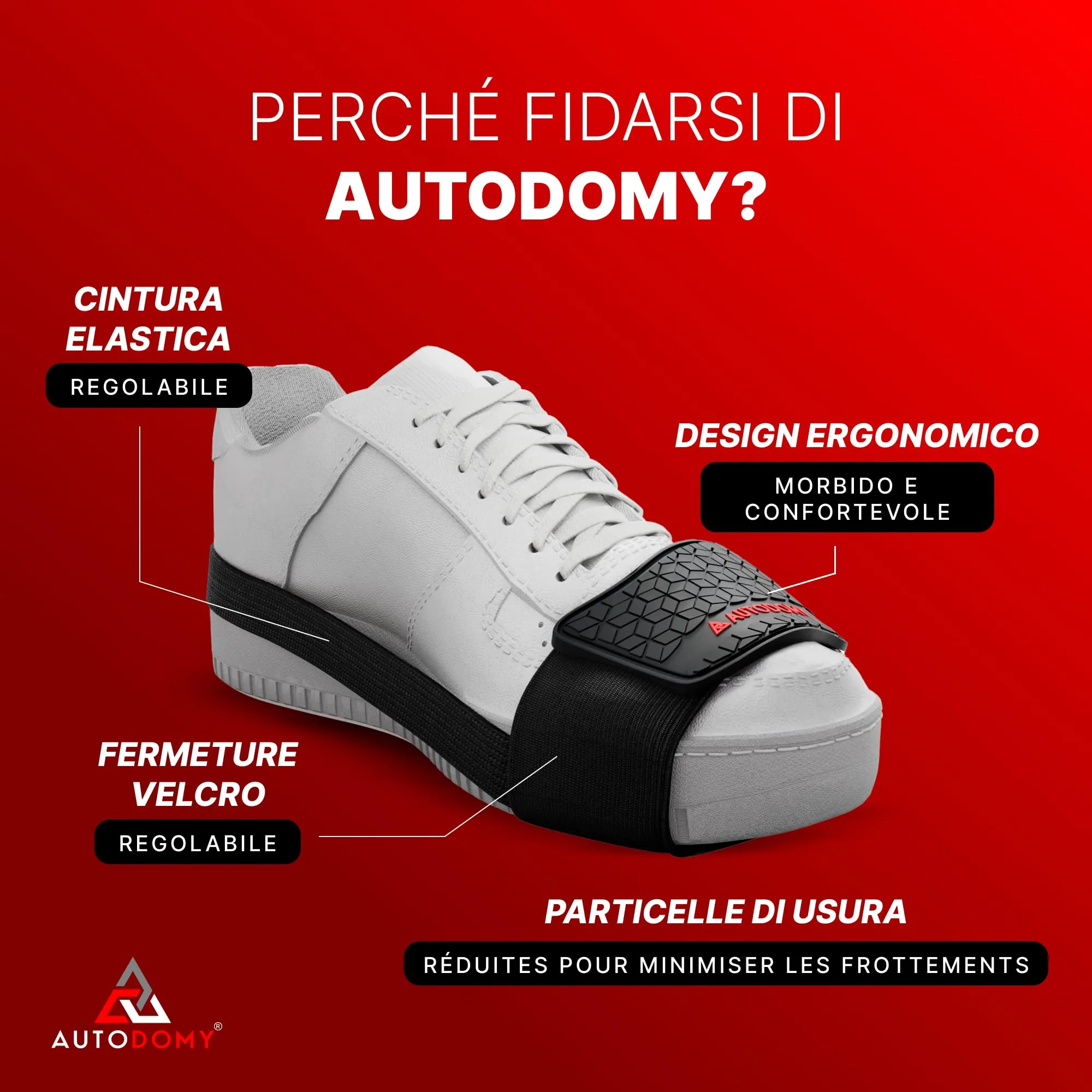 Autodomy Protezione Scarpe Moto Leva Cambio Copriscarpe per Motociclo Quad ATV V2 - immagine 2