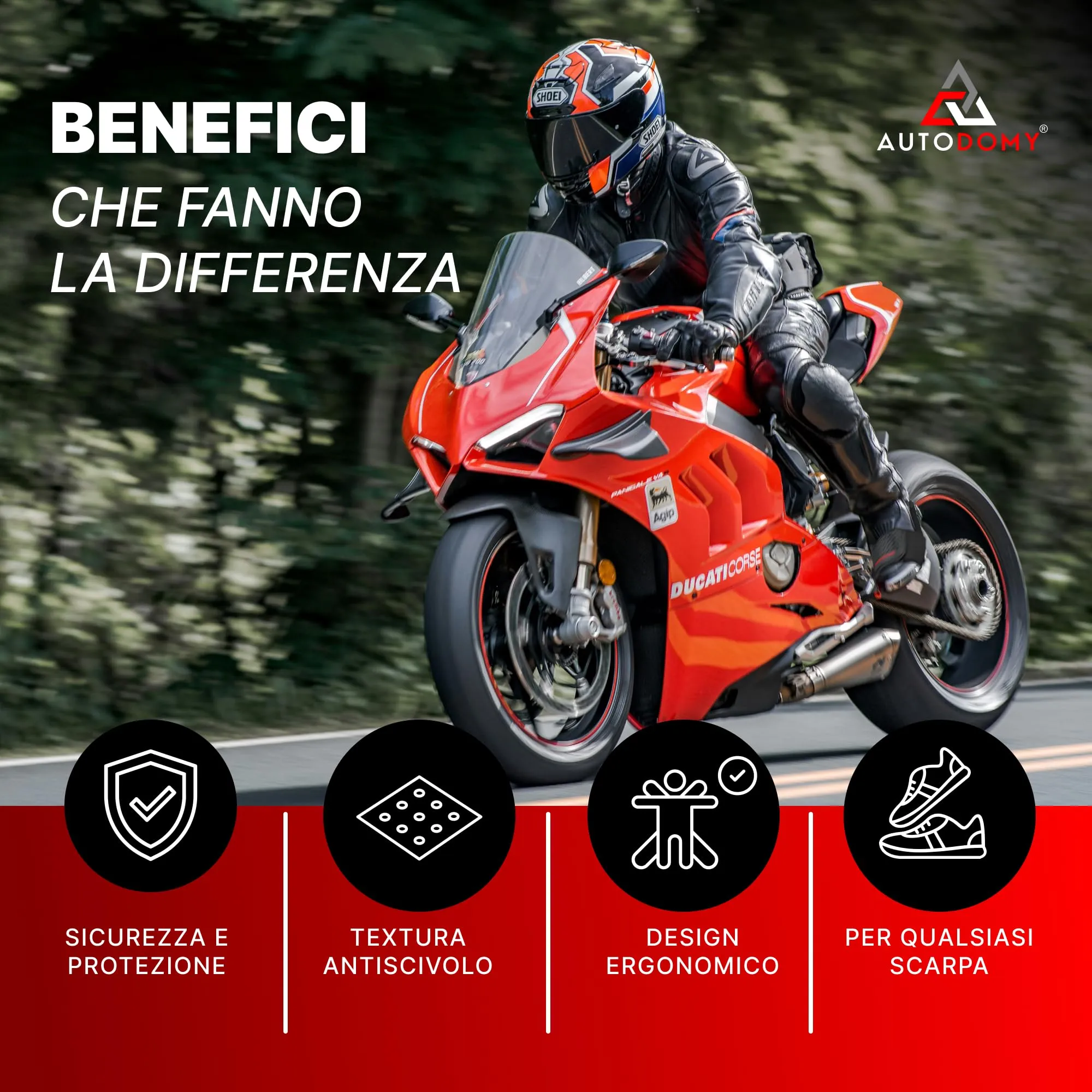 Autodomy Protezione Scarpe Moto Leva Cambio Copriscarpe per Motociclo Quad ATV V2 - immagine 7