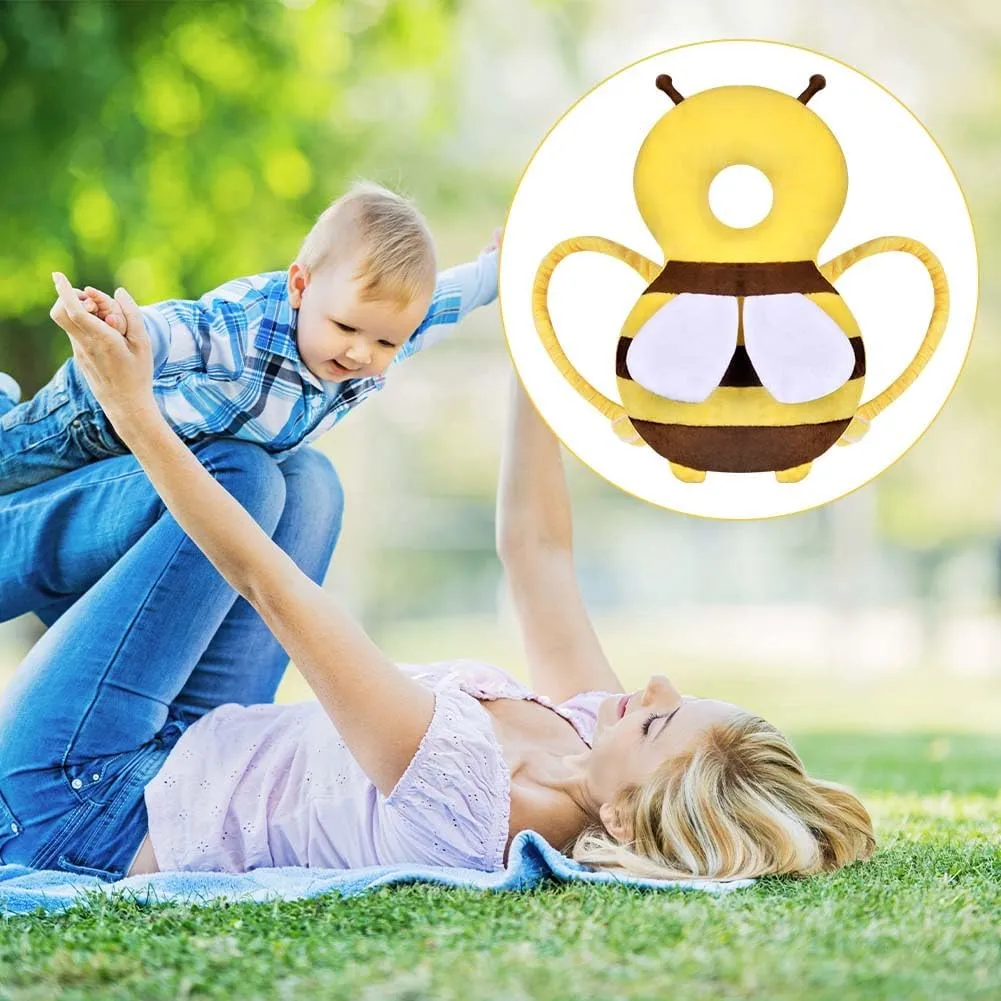Vicloon Protezione Testa per Neonato, Cuscino di Sicurezza Regolabile per Bambini, Ape Gialla - immagine 9