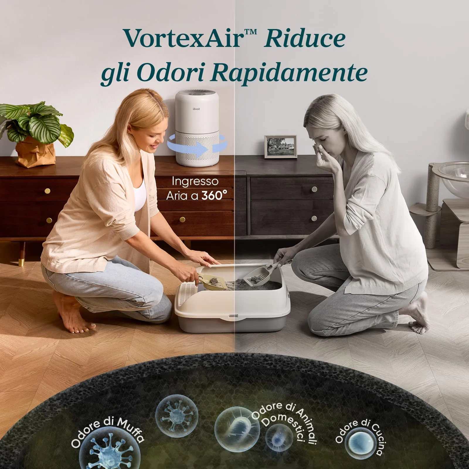 Levoit Core 300 Purificatore d'Aria con Filtro HEPA, fino a 44m² - immagine 4