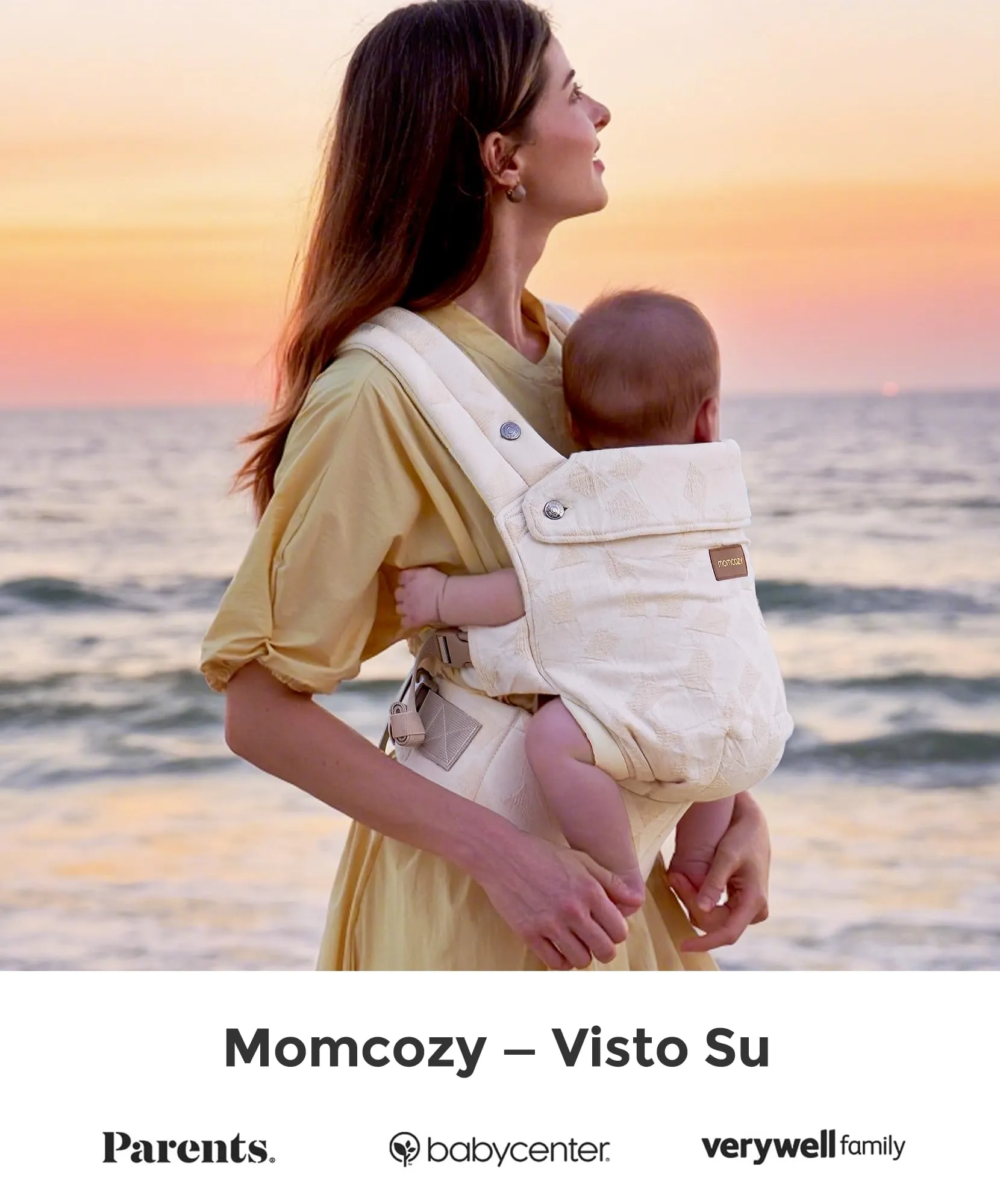 Momcozy Marsupio Neonato Ergonomico 3,2-20 kg (3-24 Mesi) Motivo Geometrico - immagine 3