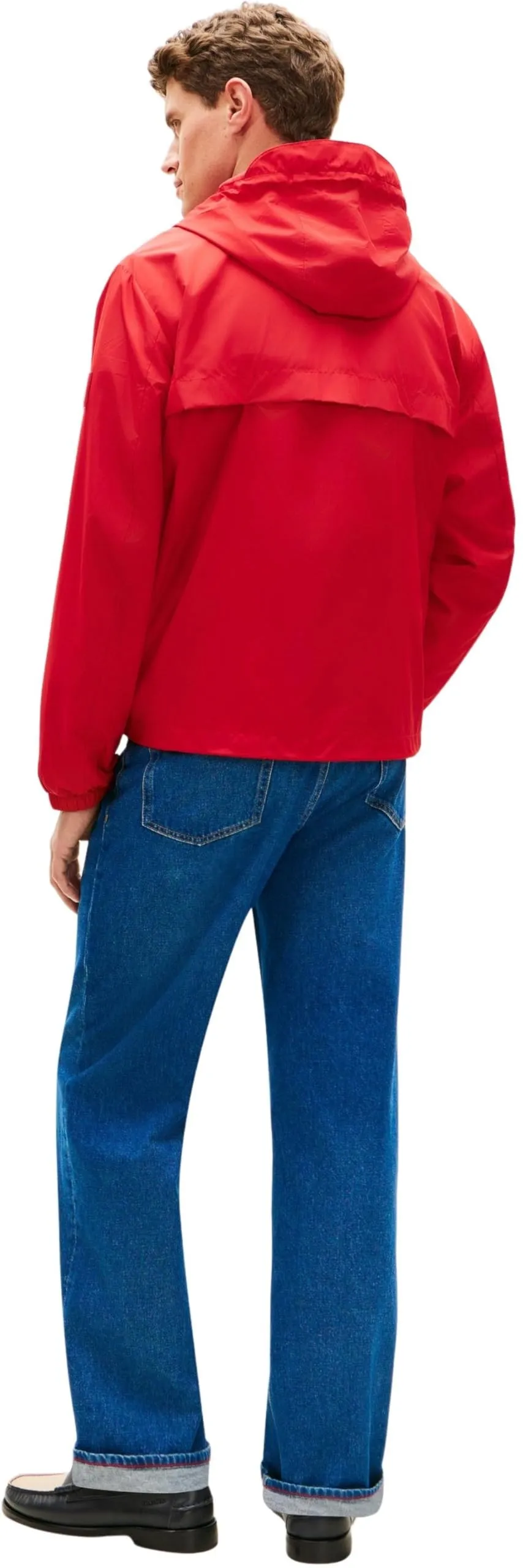 Tommy Hilfiger Uomo Giacca a Vento con Cappuccio, Rosso, M - immagine 2
