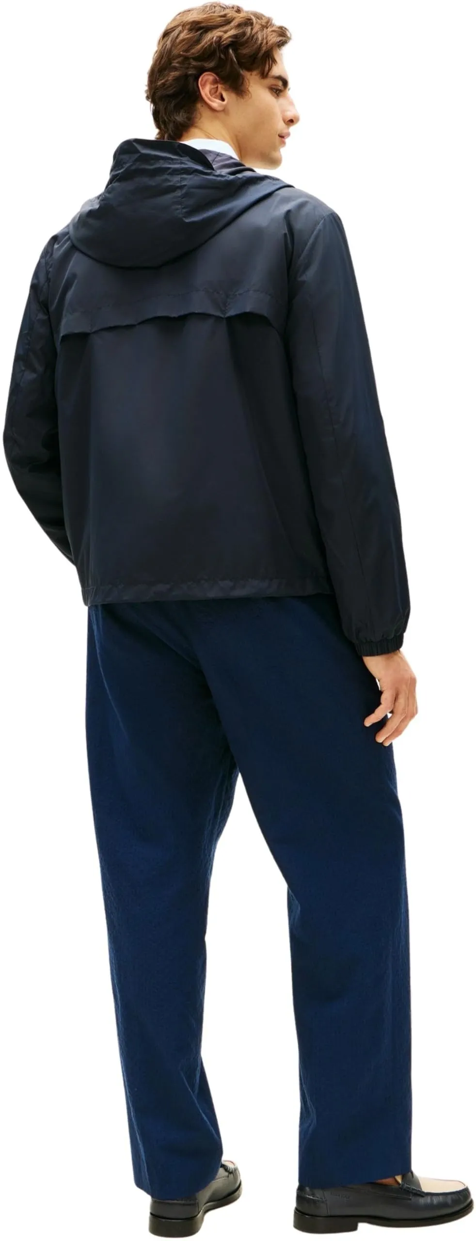 Tommy Hilfiger Giacca a Vento con Cappuccio, Blu Desert Sky, M - immagine 3