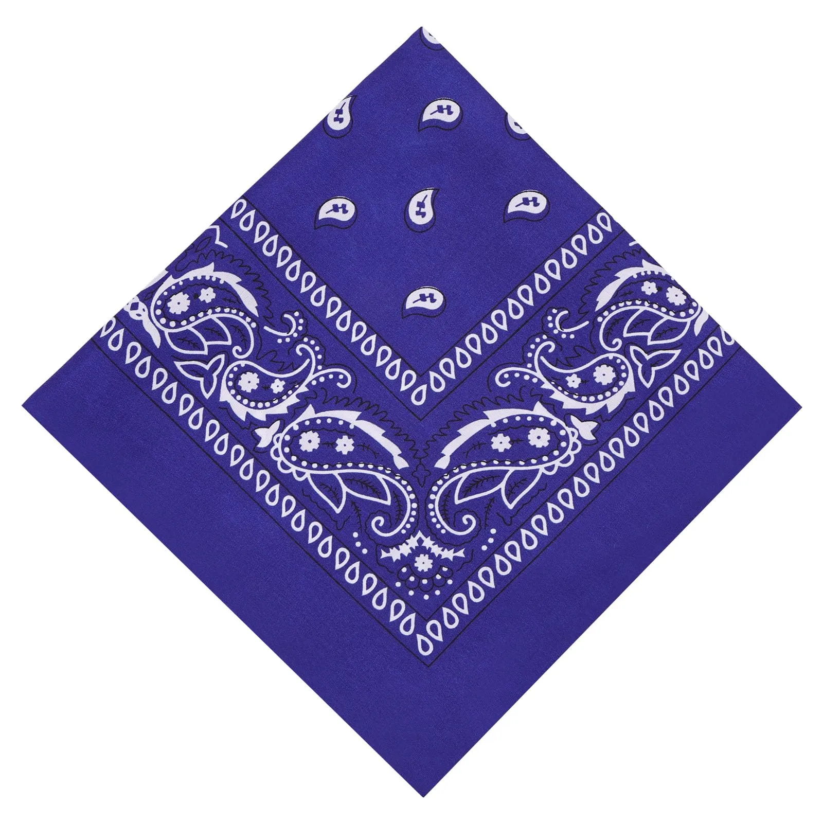 Aomig Bandana Blu Reale con Motivo Anacardi, 55 x 55 cm - immagine 1