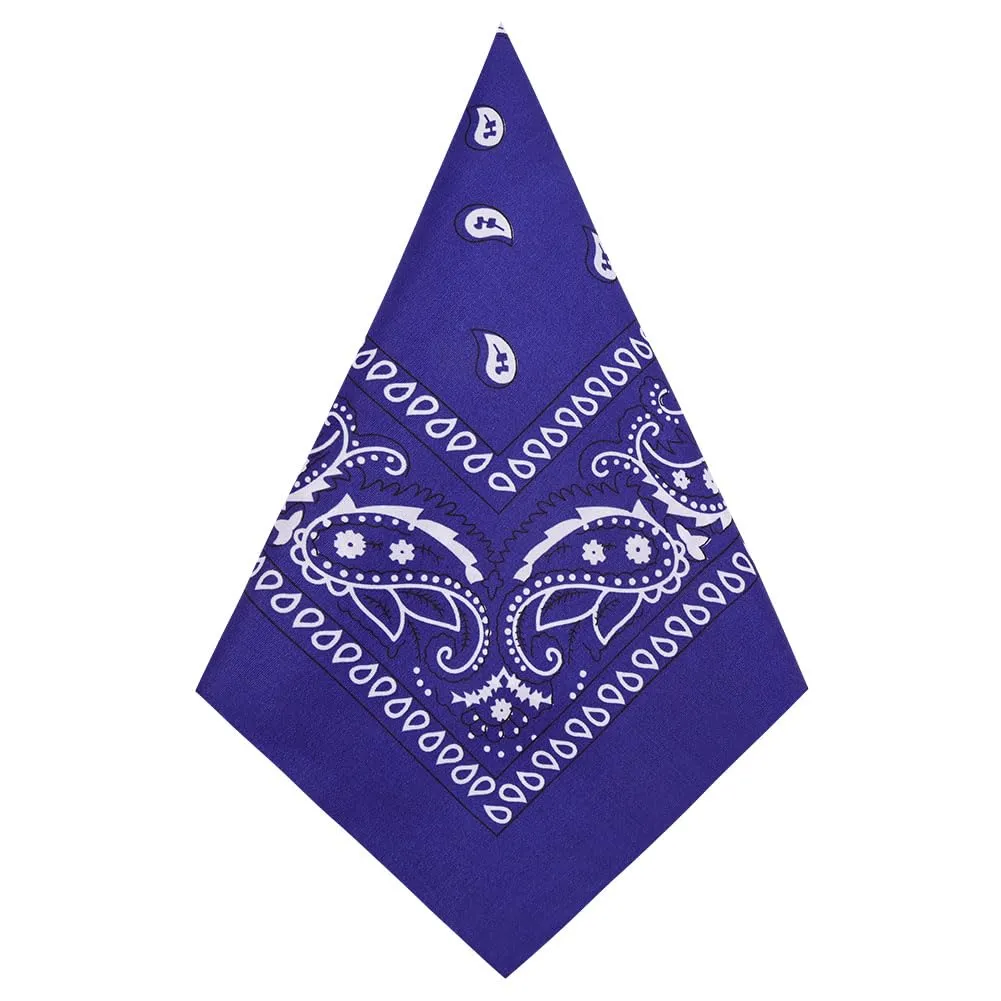 Aomig Bandana Blu Reale con Motivo Anacardi, 55 x 55 cm - immagine 8