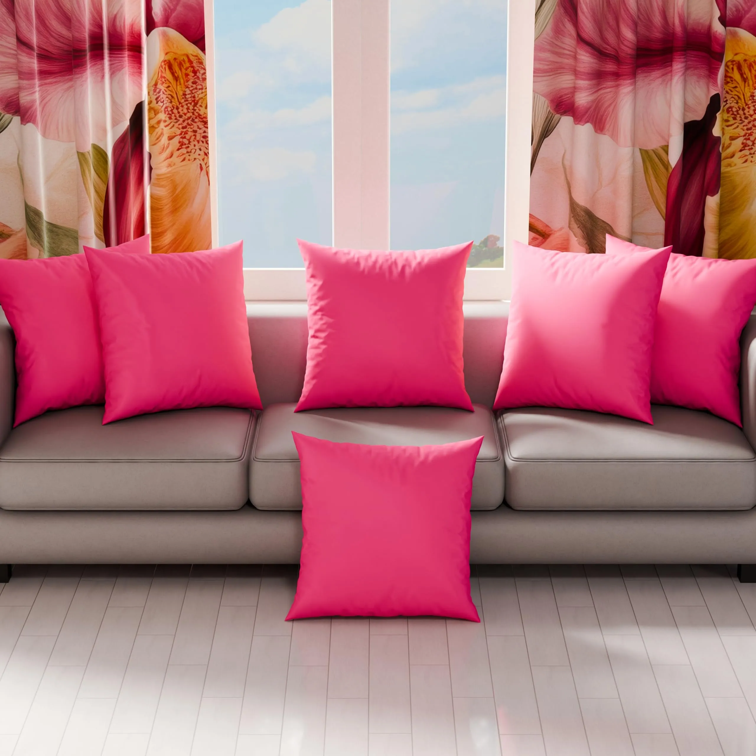 PETTI Artigiani Italiani Coppia di Federe Cuscino 60x60 cm in Microfibra, Fucsia, Set di 2 - immagine 3