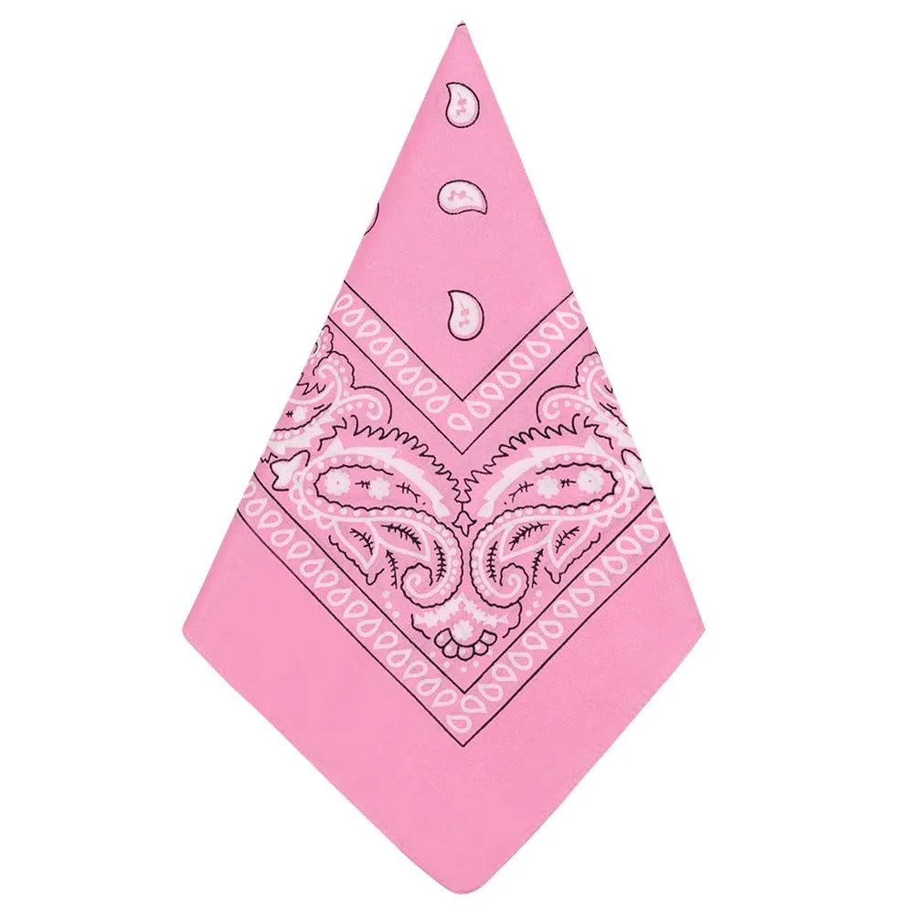 Aomig Bandana Rosa Chiaro con Motivo di Anacardi, 55 x 55 cm - immagine 8