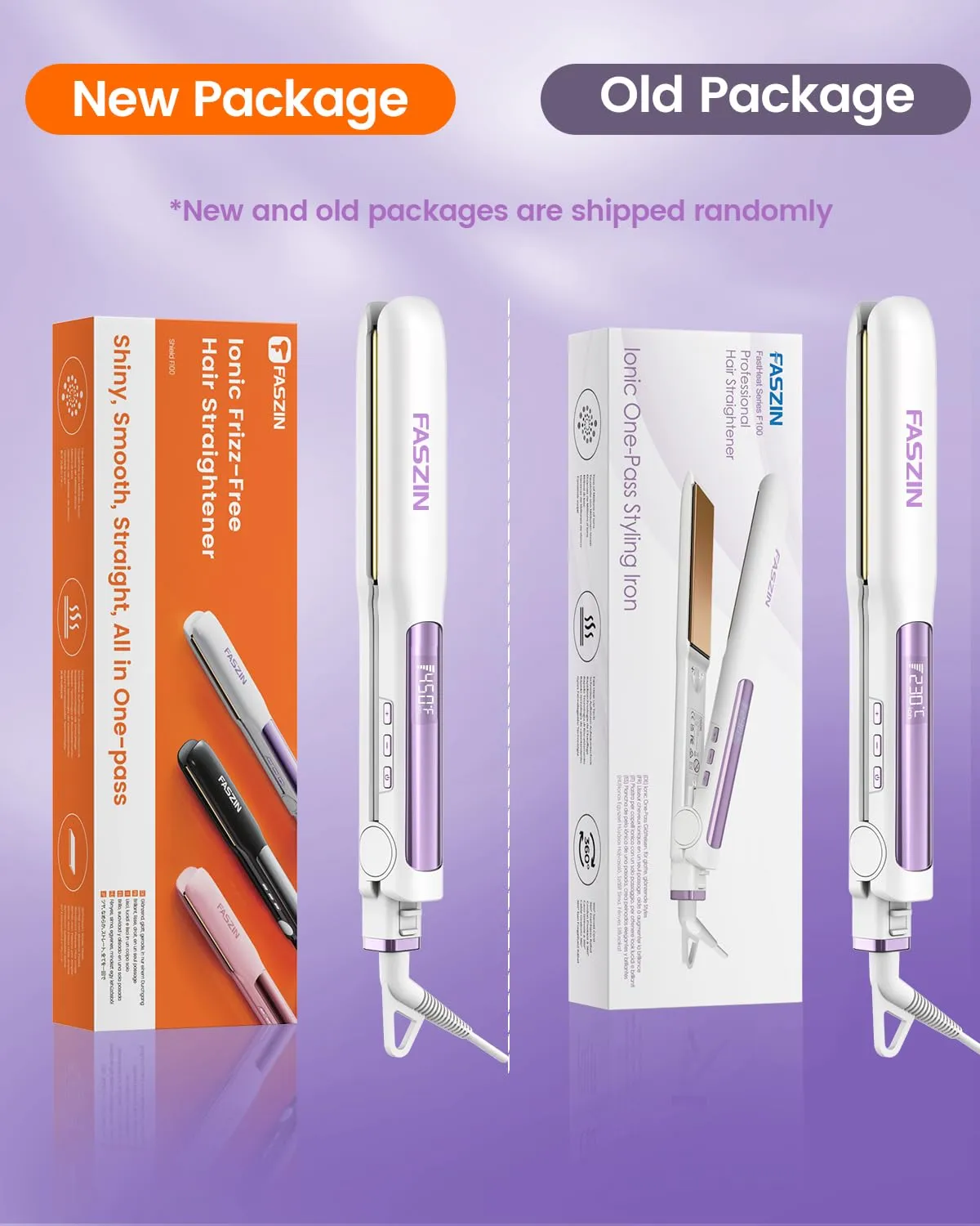 Faszin Piastra per Capelli Professionale in Titanio 2 in 1, 30mm, Perla - immagine 9