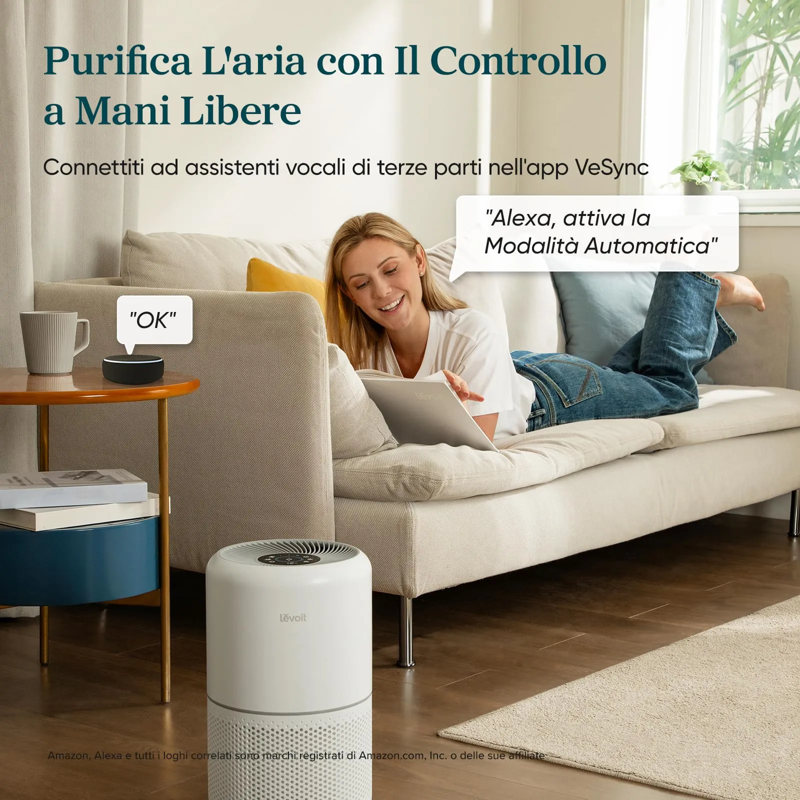 Levoit Core 300S Purificatore d'Aria Smart, CADR 258m³/h, fino a 54m² - immagine 5
