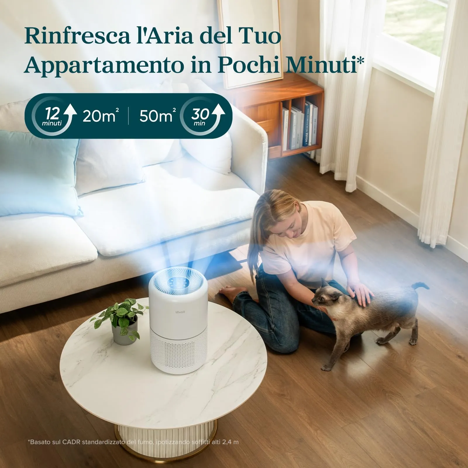 Levoit Core 300S Purificatore d'Aria Smart, CADR 258m³/h, fino a 54m² - immagine 6