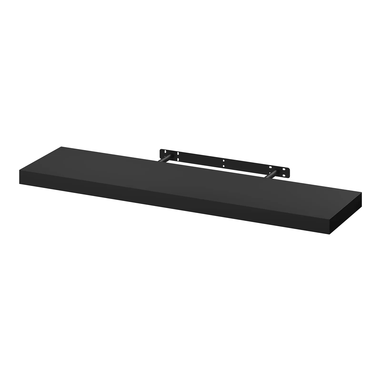 WOLTU Mensola da Muro in MDF, Nero, 100x22.9x3.8cm - immagine 1
