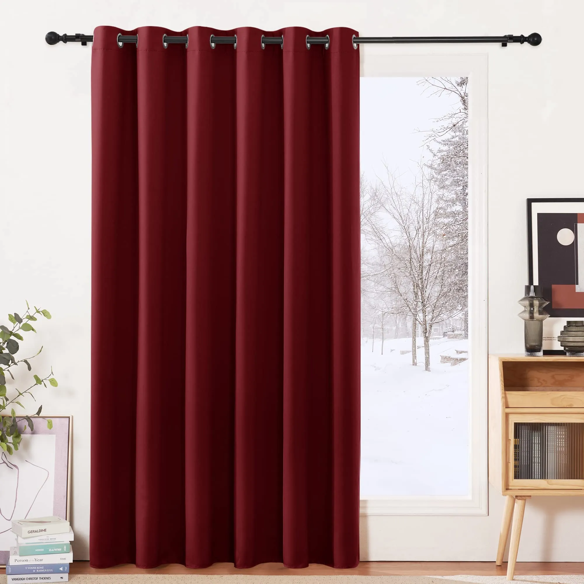 PONY DANCE Tende Oscuranti Termiche Isolanti, Rosso, 200 x 210 cm, 1 Pannello - immagine 1
