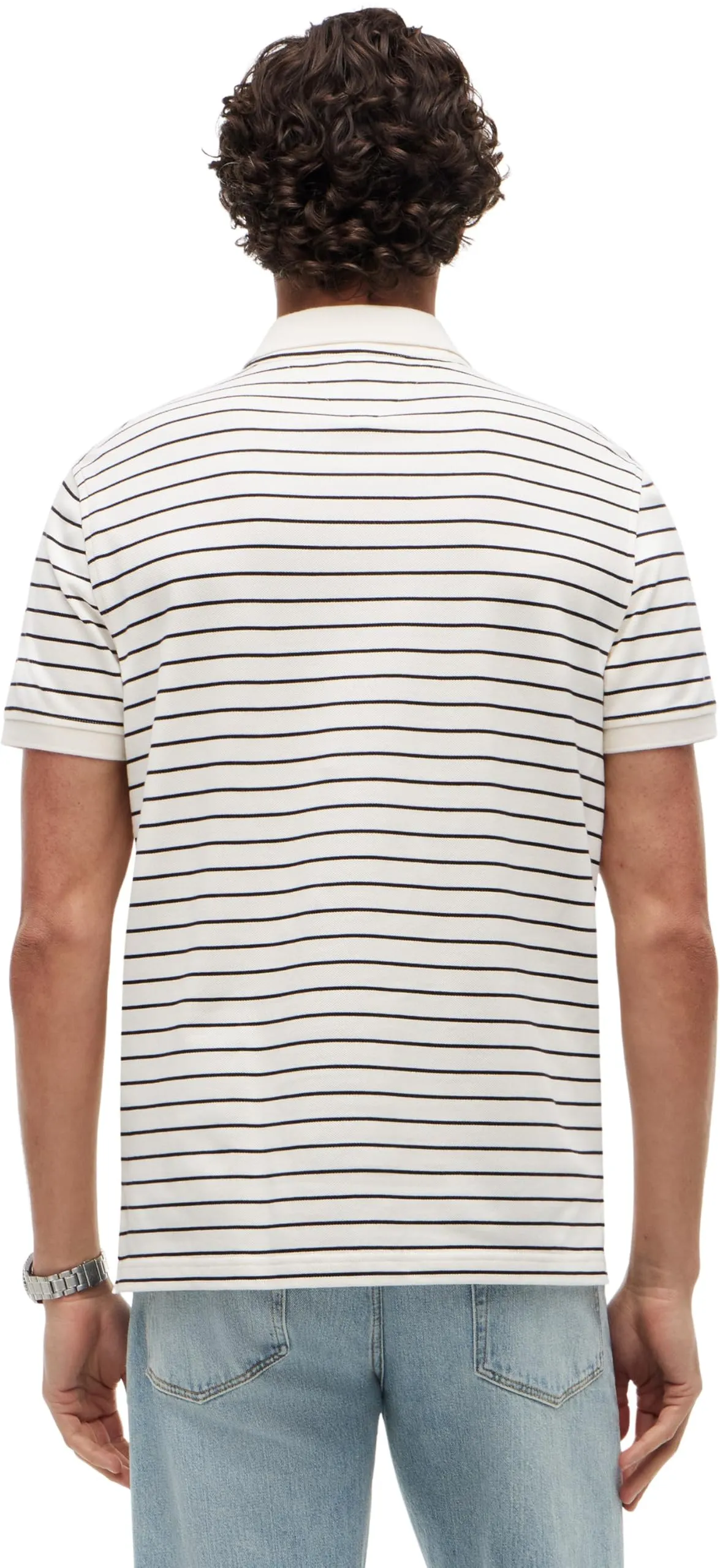 Tommy Hilfiger 1985 Regular Fit Polo Shirt, Ivory Petal/Black, XL - immagine 3