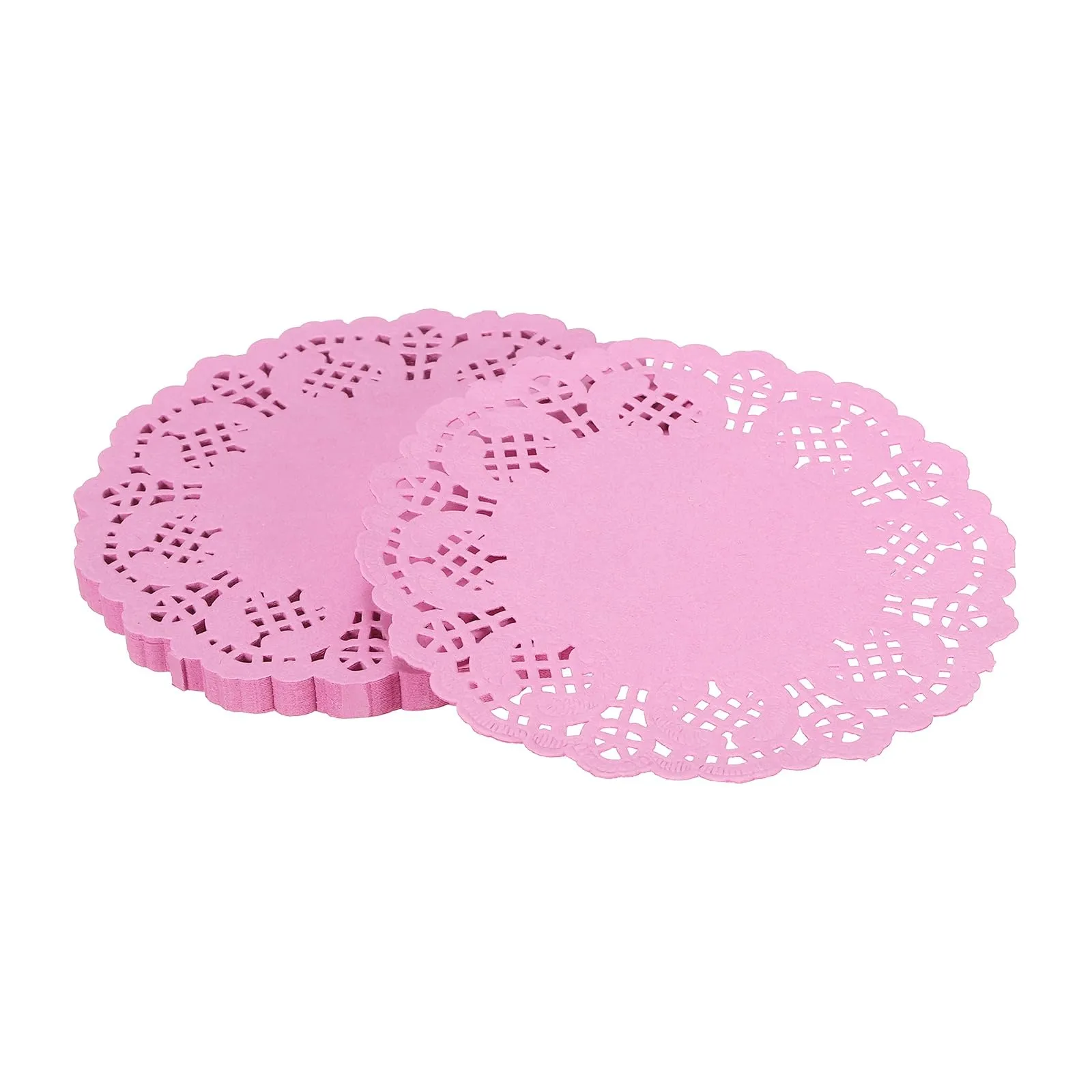 YELARXI Centrini di carta usa e getta rotondi 11,4 cm, rosa, confezione da 50 - immagine 1