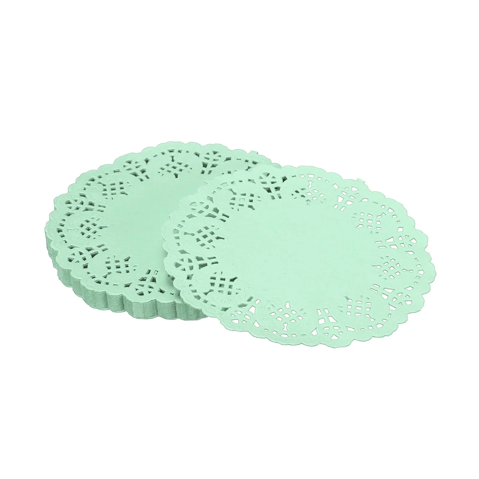 YELARXI Centrini di carta usa e getta, rotondi, 8,9 cm, verde, confezione da 50 - immagine 1