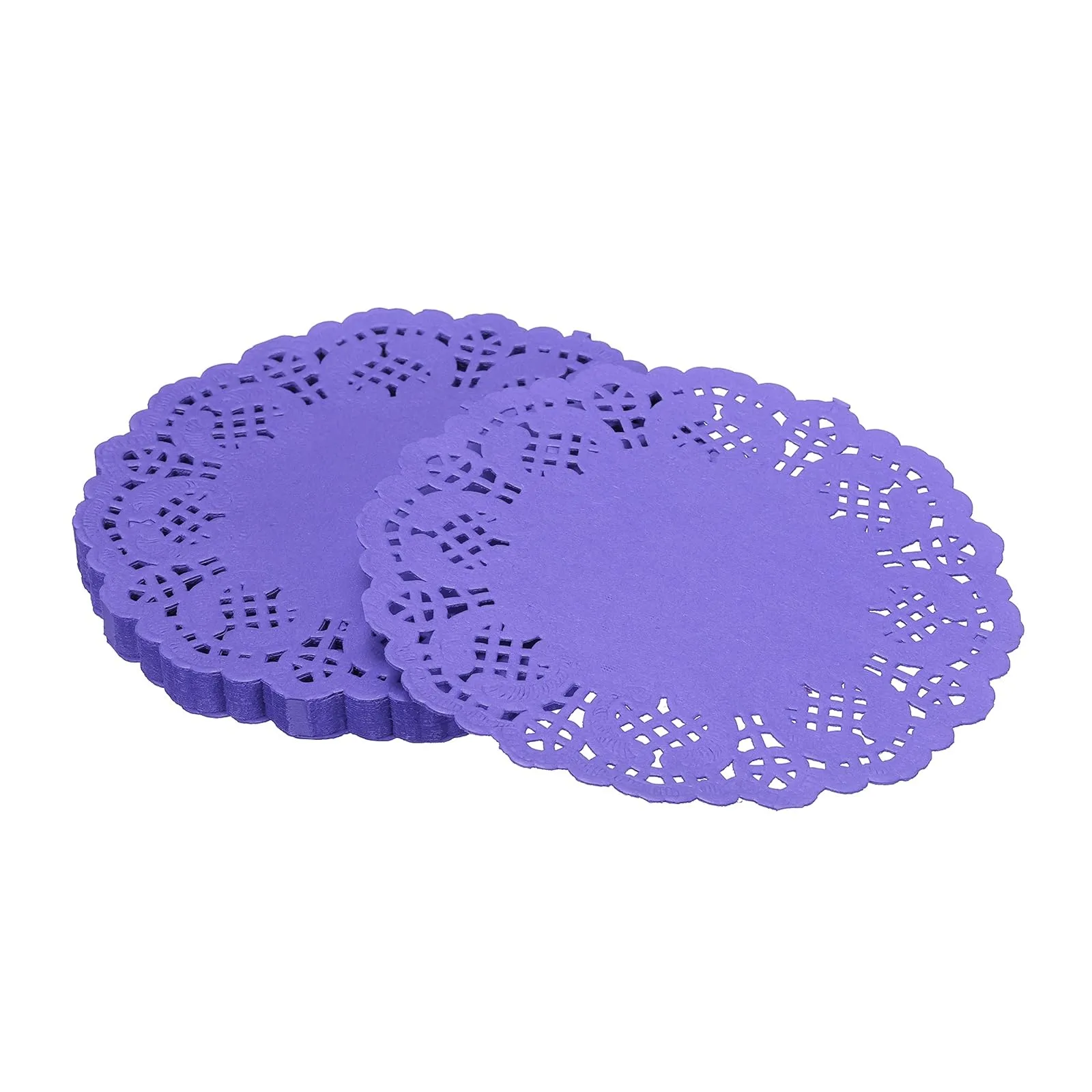 YELARXI Centrini di carta usa e getta rotondi, 11,4 cm, viola (confezione da 50) - immagine 1