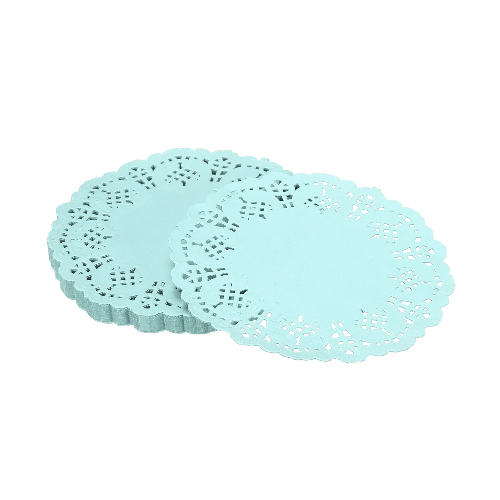 YELARXI Centrini di carta e pizzo rotondi, 8,9 cm, blu, confezione da 50 - immagine 1
