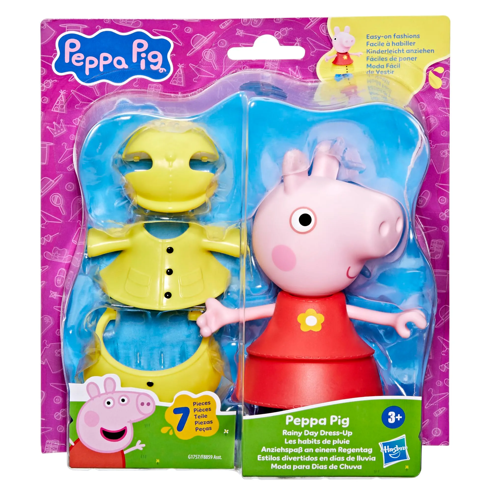 Peppa Pig Tenues de Pluie Figurine Rose 15 cm - immagine 3