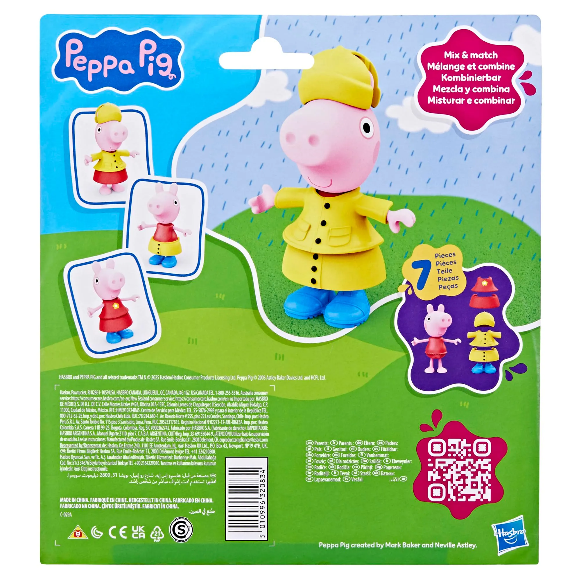 Peppa Pig Tenues de Pluie Figurine Rose 15 cm - immagine 10