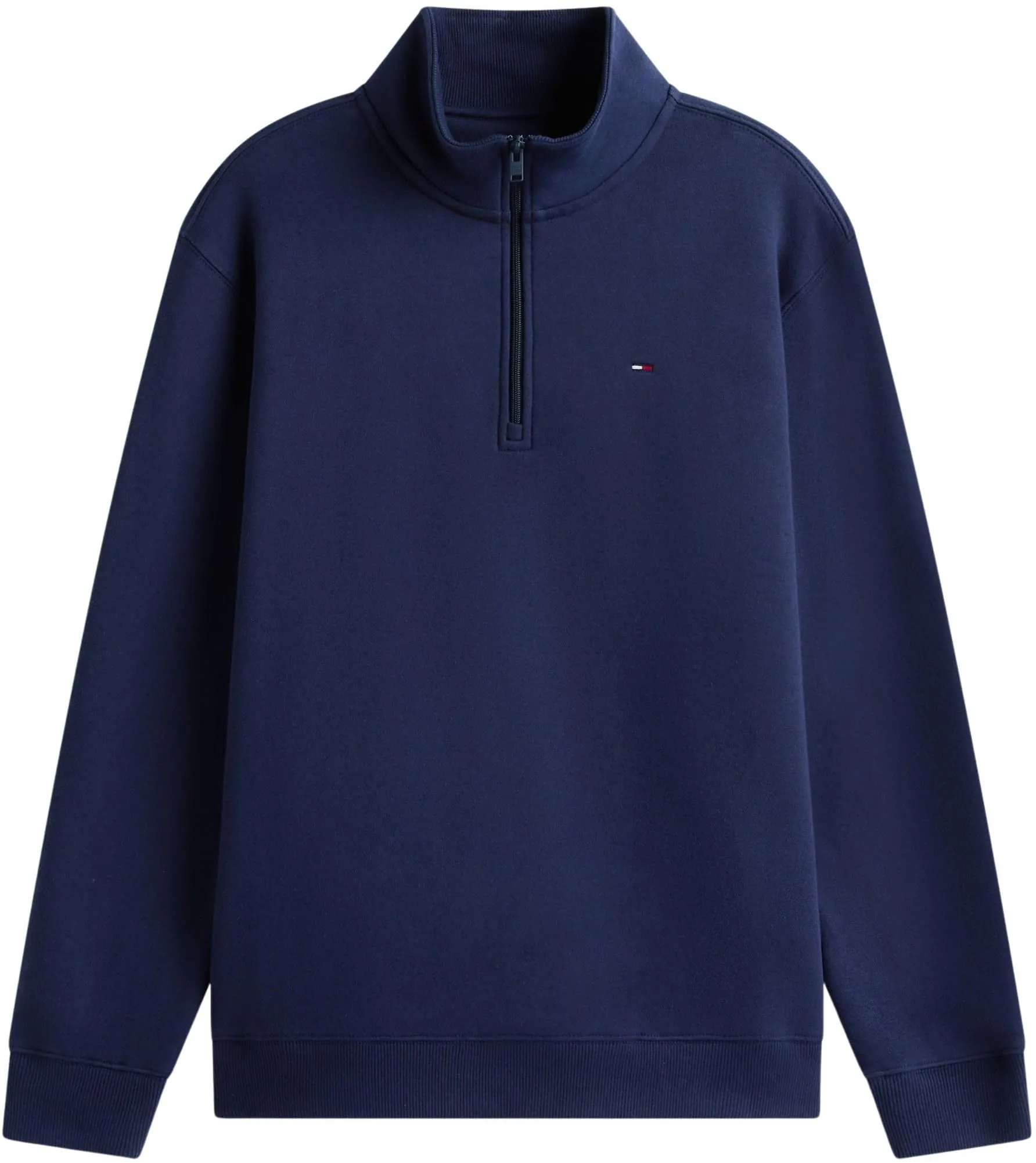 Tommy Jeans Felpa con Cerniera Fleece Collo a Lupetto, Blu Dark Night Navy, XXL - immagine 6