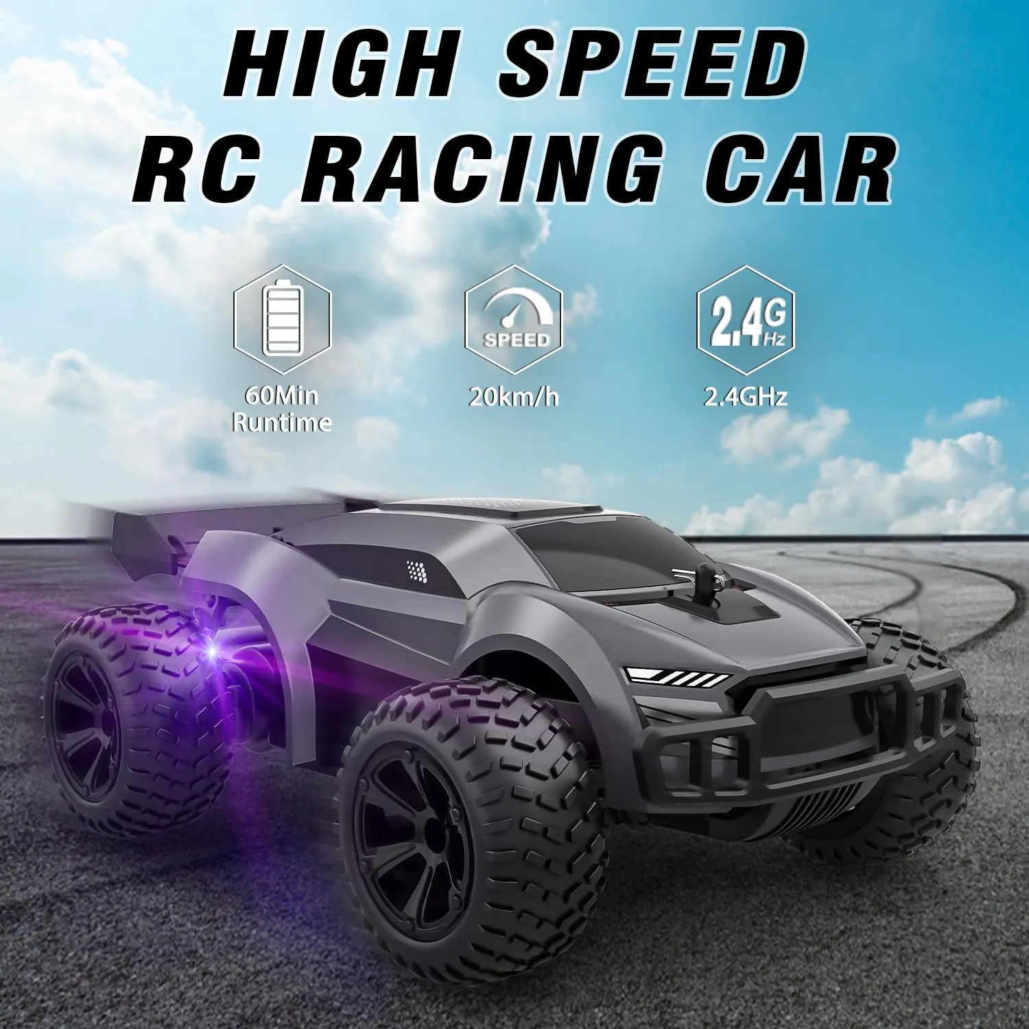 Mieryd Macchina Telecomandata RC Fuoristrada 1:22 Grigio - 9961 - immagine 2