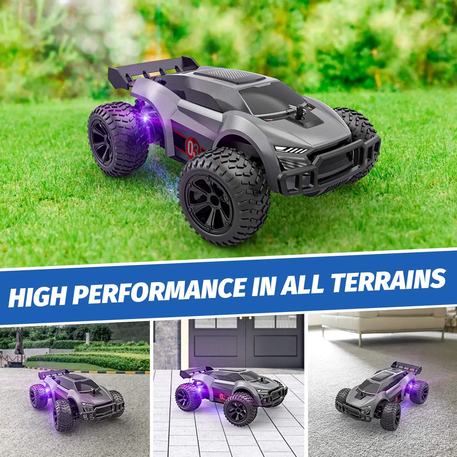 Mieryd Macchina Telecomandata RC Fuoristrada 1:22 Grigio - 9961 - immagine 4