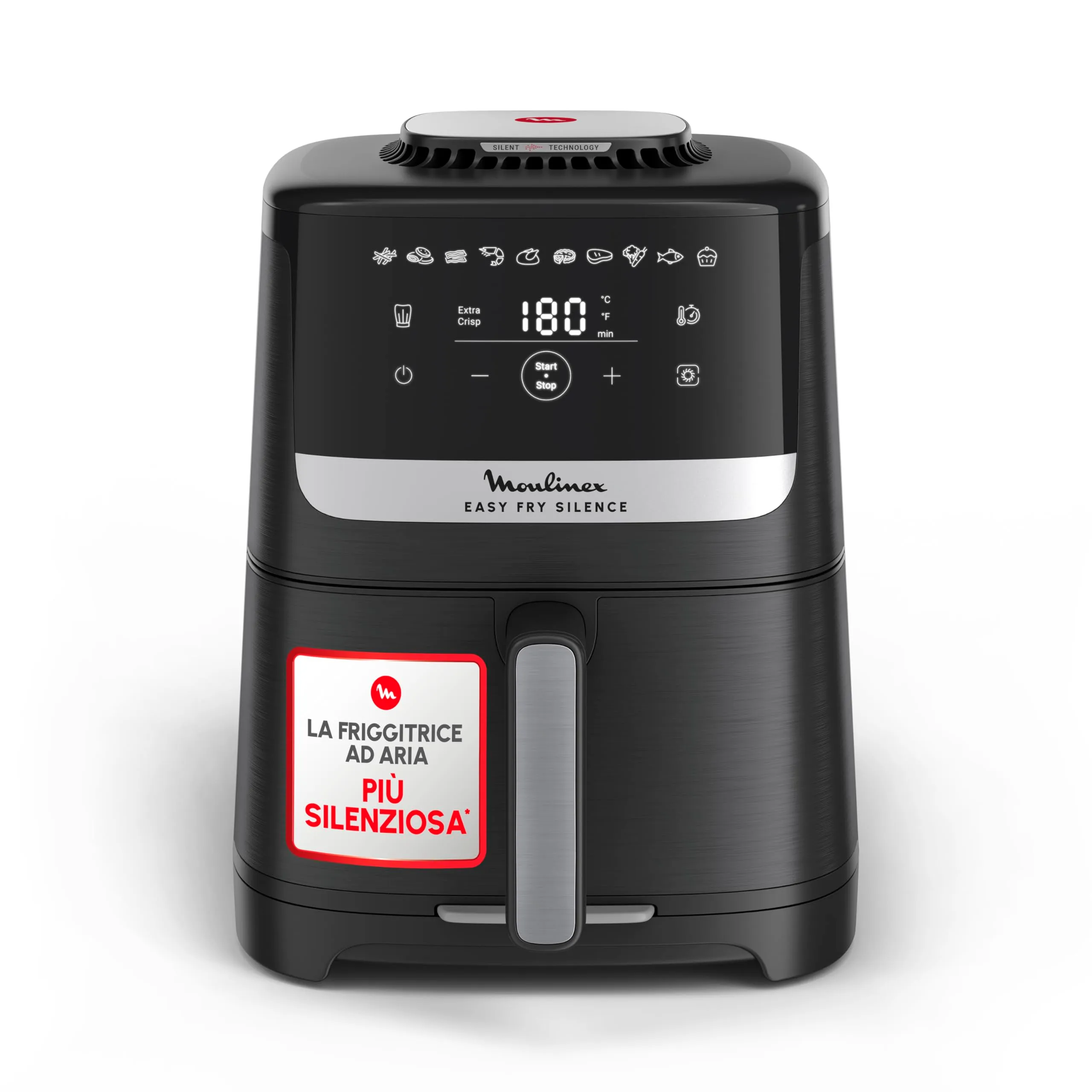 Moulinex Easy Fry Silence Friggitrice ad Aria 5L, Nera, EZ5528 - immagine 1