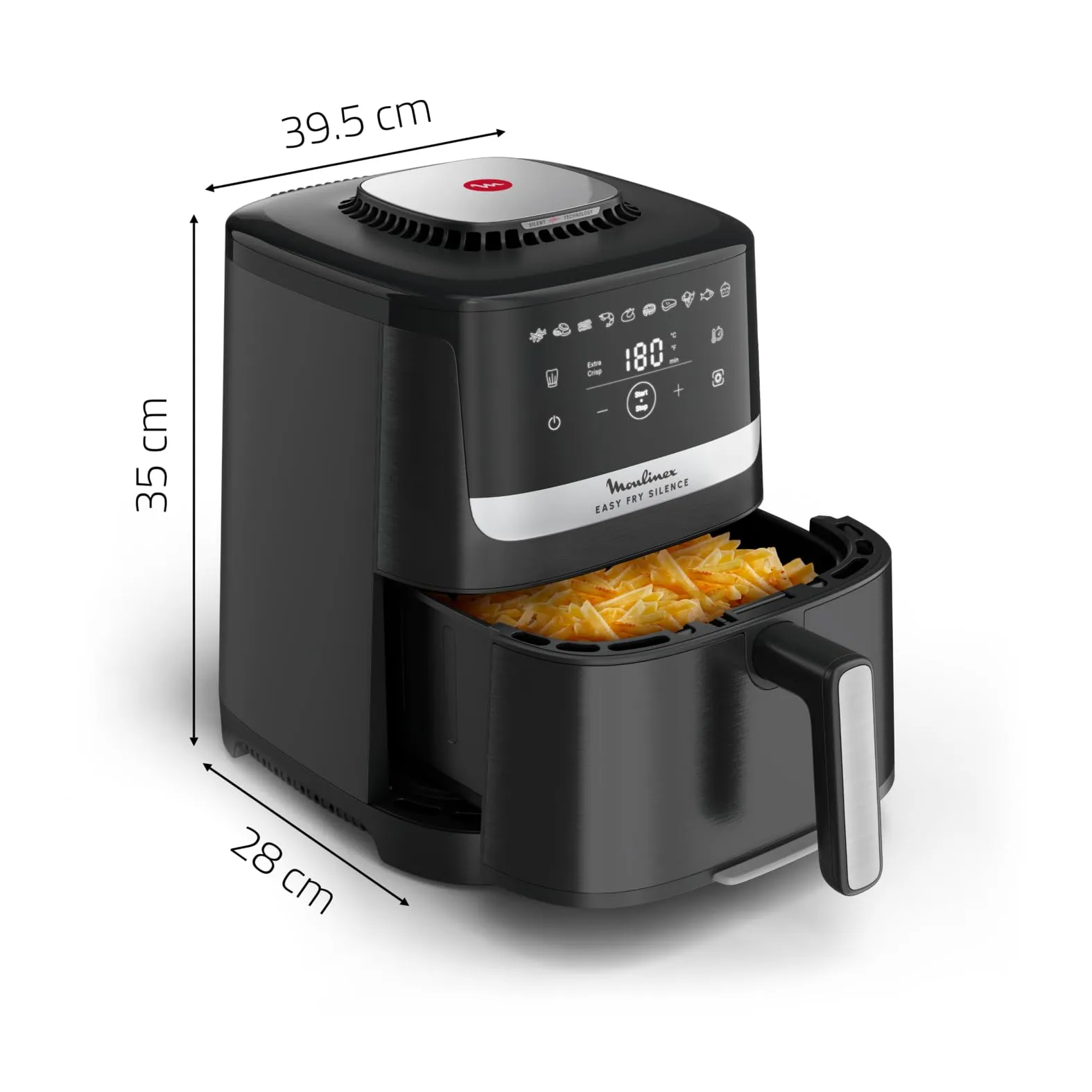 Moulinex Easy Fry Silence Friggitrice ad Aria 5L, Nera, EZ5528 - immagine 8