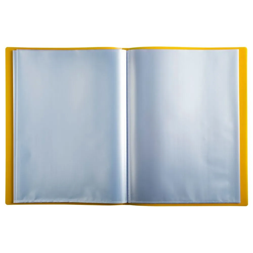 Exacompta Opak A4 Display Book, 100 Pockets, Anti-glare, Yellow - immagine 2
