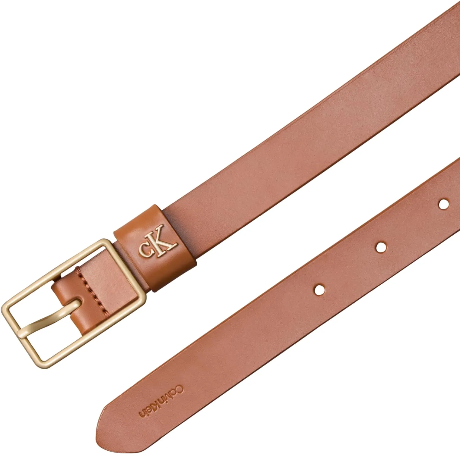 Calvin Klein Donna Square Fibbia CK Loop 25mm LV04F7050G Cintura, Marrone, 75 cm - immagine 2