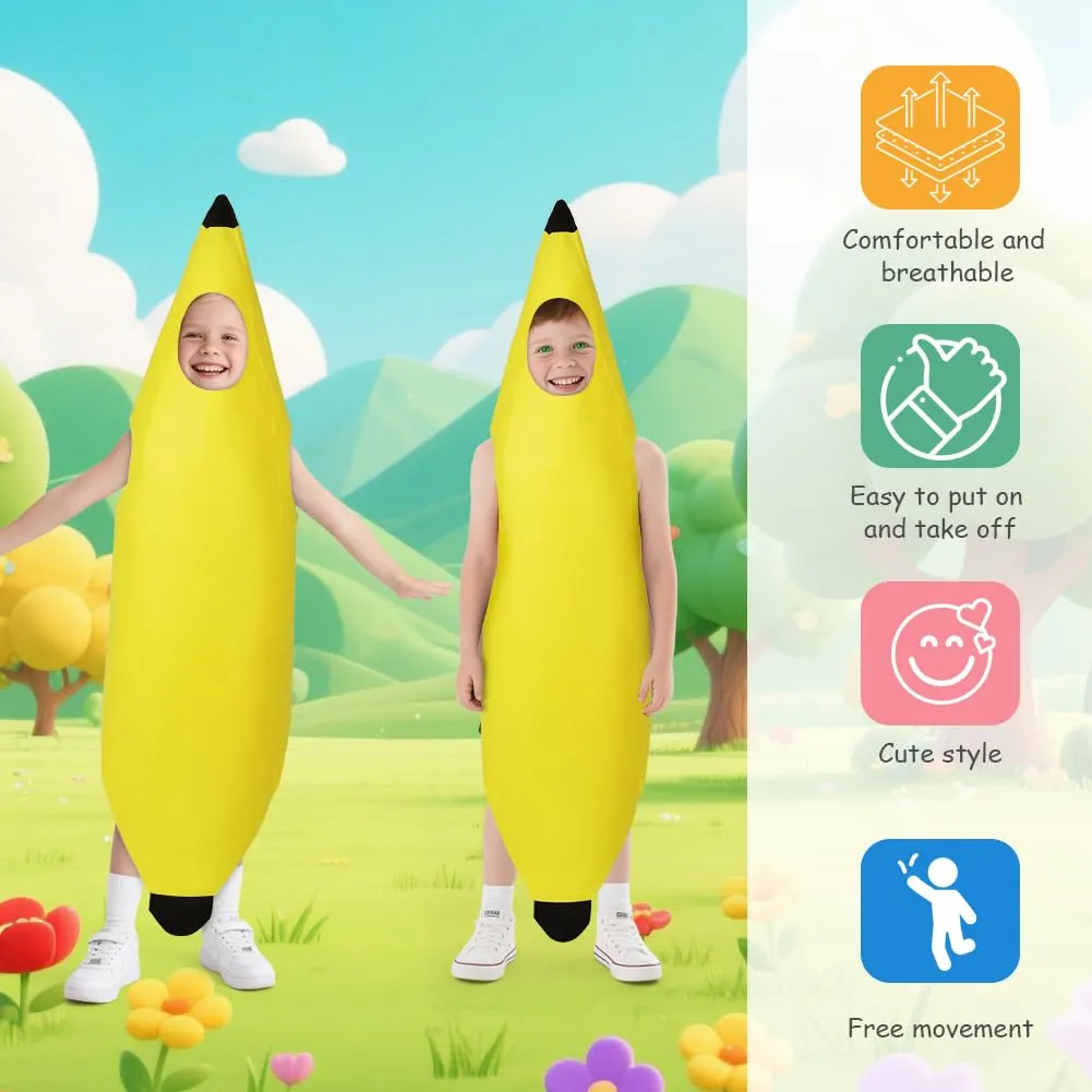 AYBUY Costume Banana per Bambini con Banana Gonfiabile - immagine 4