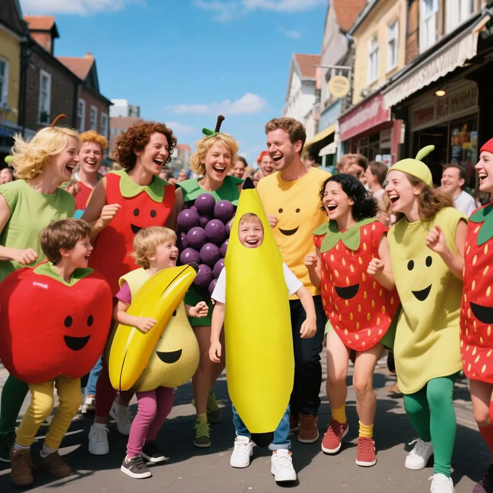 AYBUY Costume Banana per Bambini con Banana Gonfiabile - immagine 6