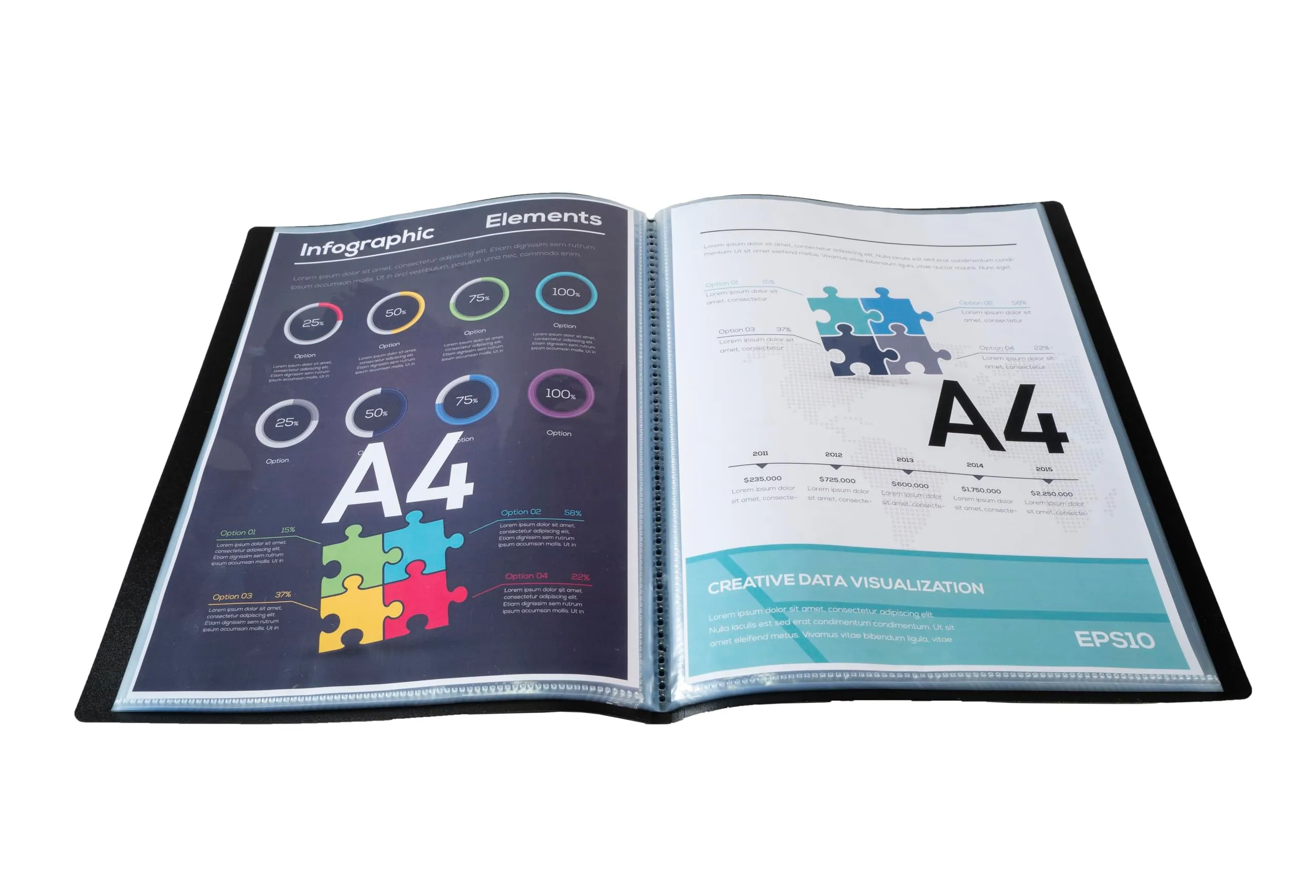 Exacompta Opak A4 Display Book, 40 Pockets, Black - immagine 2