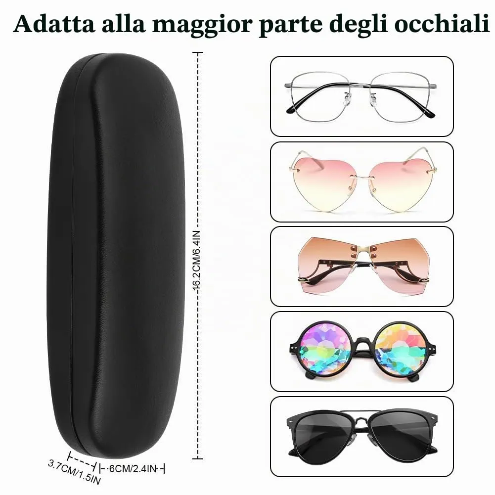 DiULi Custodia Rigida per Occhiali da Sole e da Vista con Panno per la Pulizia - immagine 2