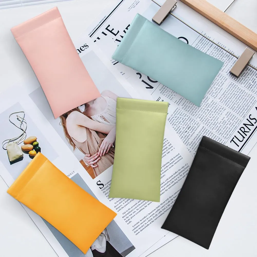 DiULi Custodia Occhiali Morbida, Set di 2 Pezzi in Pelle PU per Occhiali da Sole e Vista, Astuccio Richiudibile Multifunzionale - immagine 7