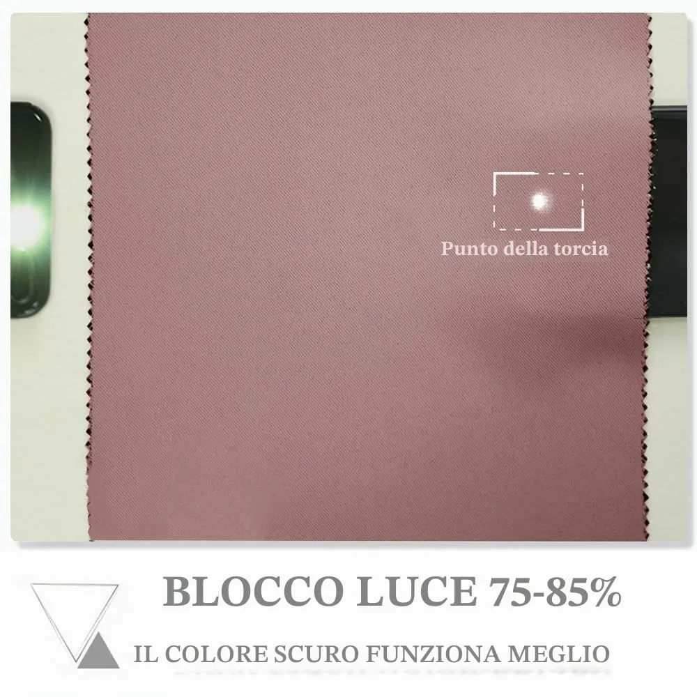 PONY DANCE Tenda Oscurante Termica da Interno per Camera da Letto, Rosa Selvatica, 140 x 180 cm (1 Pannello) - immagine 4