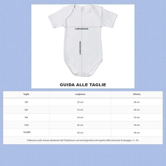 D&Vlab Body Bodino Personalizzato per Neonato in Cotone Rosso - immagine 2