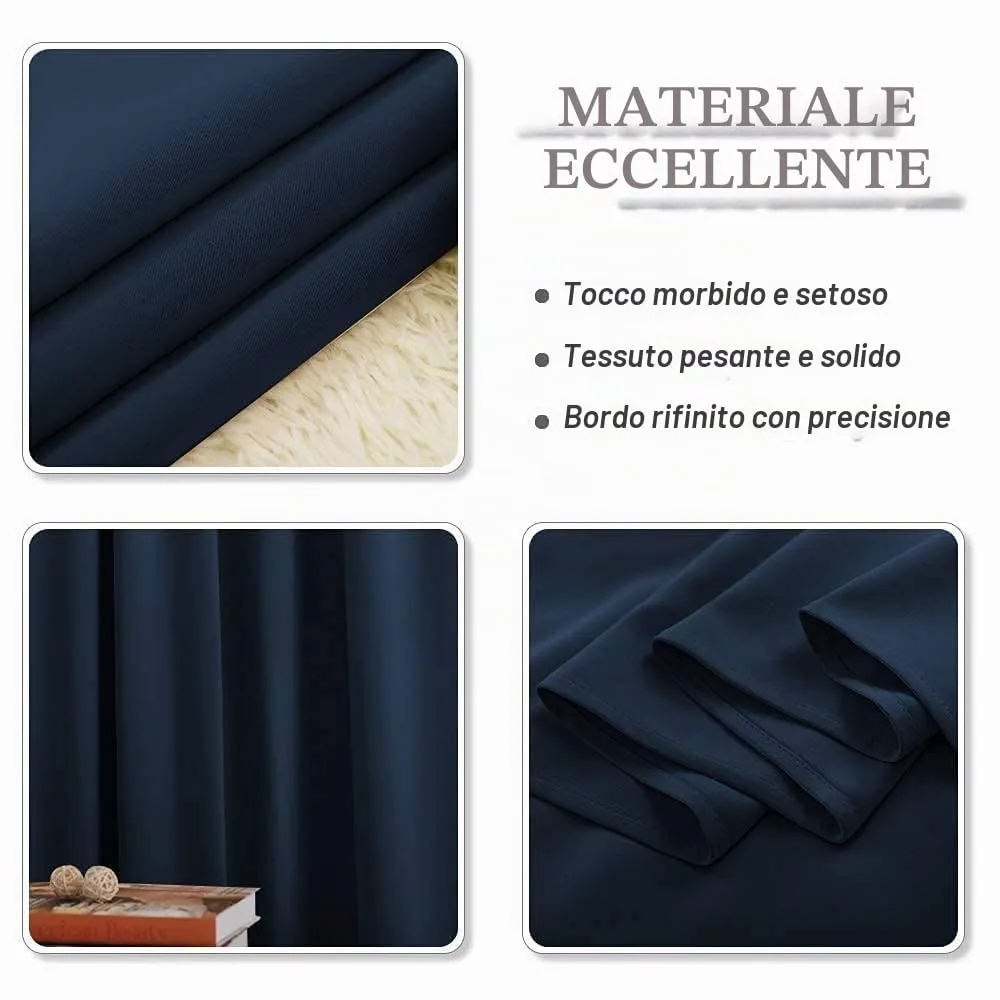Pony Dance Tenda Oscurante Termica Isolante 140 x 200 cm, Blu Scuro - immagine 7