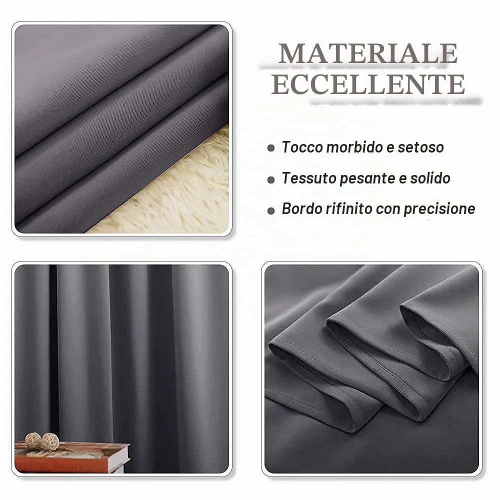 PONY DANCE Tenda Oscurante Termica da Interno, Grigio, 140 x 200 cm, 1 Pannello - immagine 7