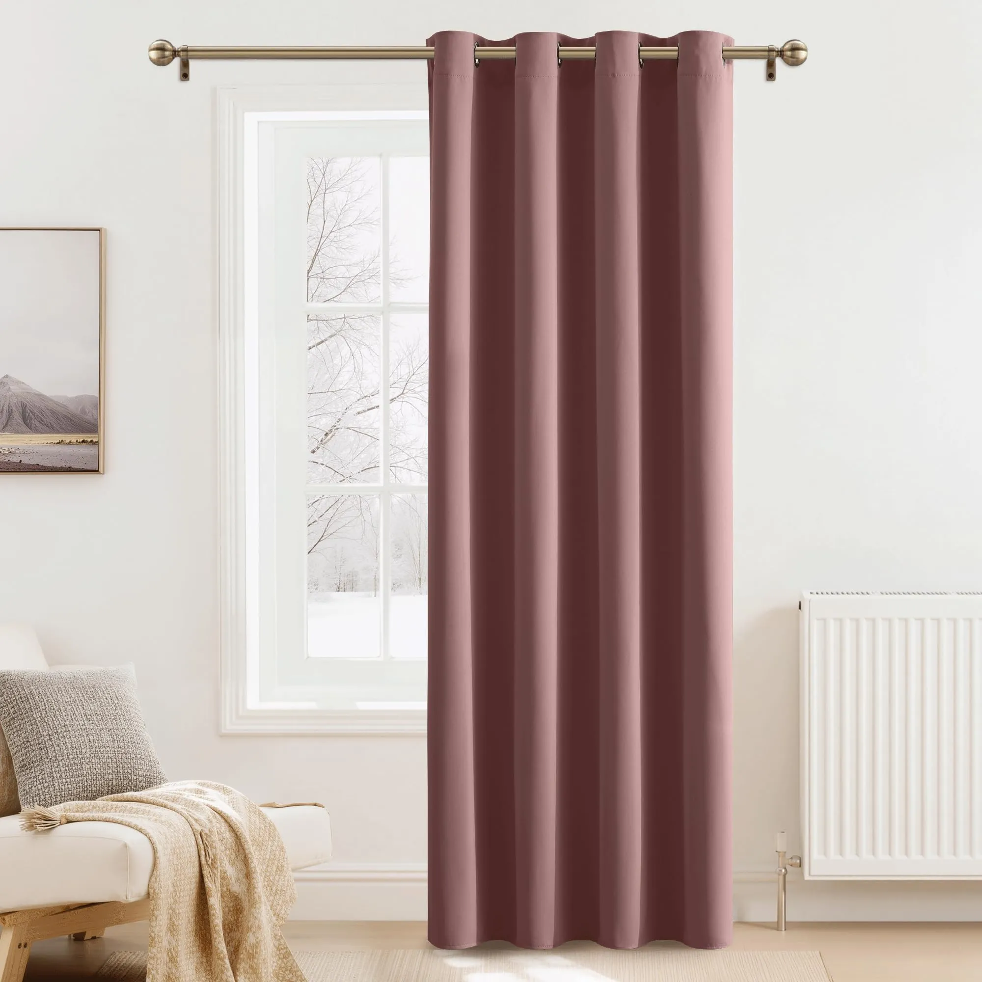 PONY DANCE Tenda Oscurante Termica Isolante Interno, Rosa Selvatica, 140x240 cm (1 Pannello) - immagine 1