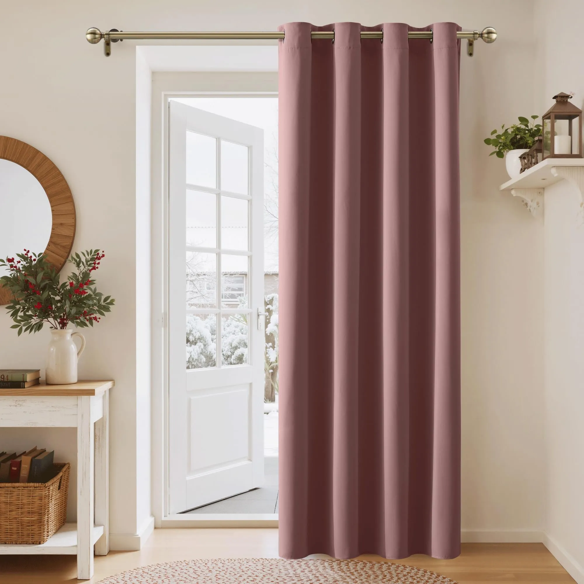 PONY DANCE Tenda Oscurante Termica Isolante Interno, Rosa Selvatica, 140x240 cm (1 Pannello) - immagine 2